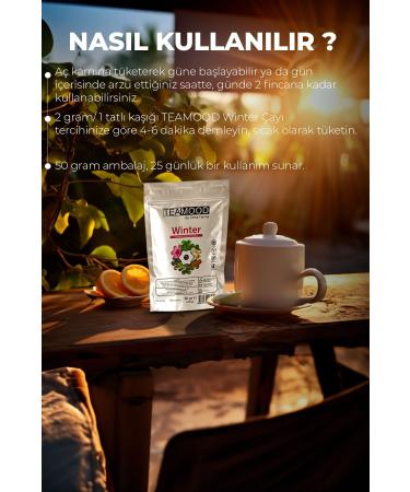 TEAMOOD Onka Farma Winter Winter Herbal Tea - Rooibos Hibiscus Herbal Tea - 50 gr - Buy Online on GoSupps.com