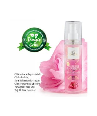 Ab-i Gul 0 Natural Gel Rose Water 200 ml | Rosa Damascena Rose Water Gel Form - Buy Online on GoSupps.com