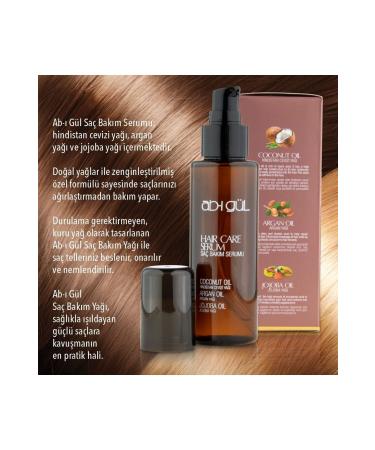 Ab-i Rose Hair Serum 110 ml | 0 Formulated with Natural Oils | Coconut Argan and Jojoba Oils - Buy Online on GoSupps.com
