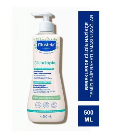Mustela Stelatopia Cleansing Gel 500 ml Shampoo for Dry Skin