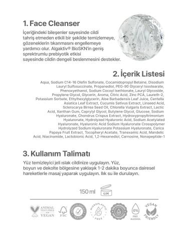 Cream Make-up and Facial Cleansing Gel 150ml | Brightening Revitalizing Moisturizing | Vitamin E Aloe Vera - Buy Online on GoSupps.com