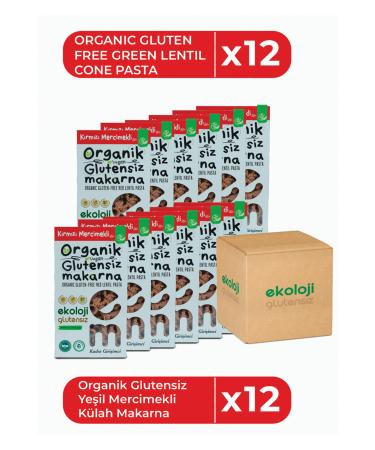 Ecology Gluten-free Organic Gluten-free Pasta Red Lentil Cone 200 gr 12 Pack