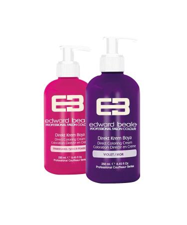 Edward Beale Edward Purple / Candy Pink Balayage Color Hair Dye 250ml Set of 2