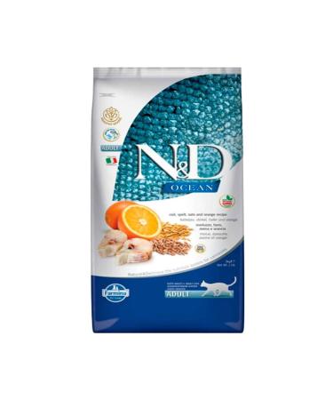 N & D Nd Ocean Cat Food Codfish & Orange Low Grain 5 Kg