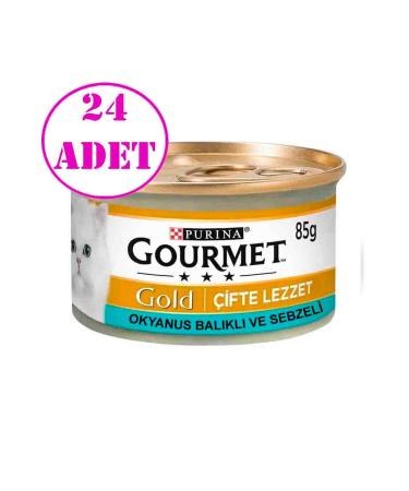 Gourmet Proplan Spinach Sauce Ocean Fish 85 Gr 24 Pieces