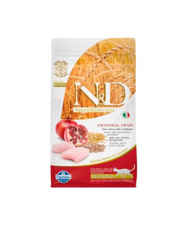 N & D Nd Low Grain Chicken and Pomegranate Sterilized Cat Food 1.5 kg