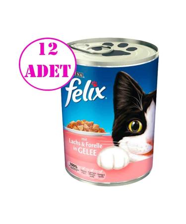 FELIX Purina Felix Salmon and Trout Cat Canned Food 400 Gr 12 pcs