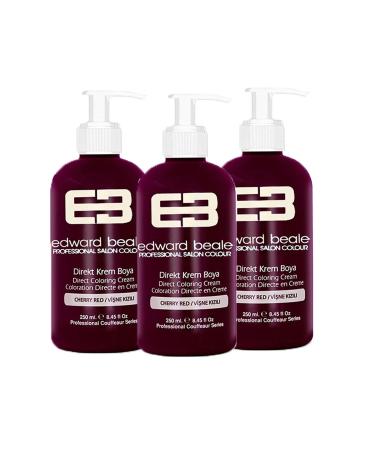 Edward Beale Cherry Red / Cherry Red Balayage Color Hair Dye 250ml Set of 3