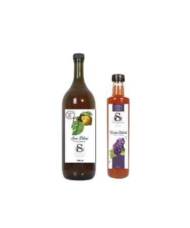 S heylaana Natural Quince Vinegar 1500 Ml - Natural Black Grape Vinegar 500 Ml