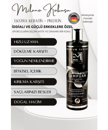 EM AMANOS BEAUTY Milano Fragrance - Men's Shampoo - Contains Natural Plant Keratin and Collagen - Prevents Hair Loss - Buy Online on GoSupps.com