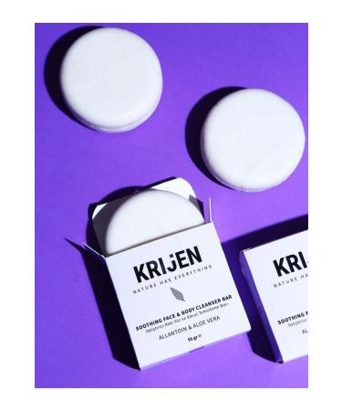 Krijen Moisturizing Effective Allantoin & Aloe Vera Face and Body Cleansing Bar 95 Gr - Buy Online on GoSupps.com