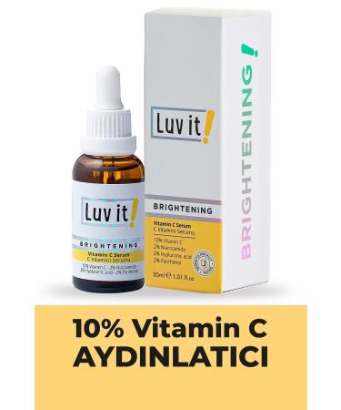 Luv it! Brightening Vitamin C Serum (vitamin C + Hyaluronic Acid + Panthenol + Niacinamide) 30 Ml