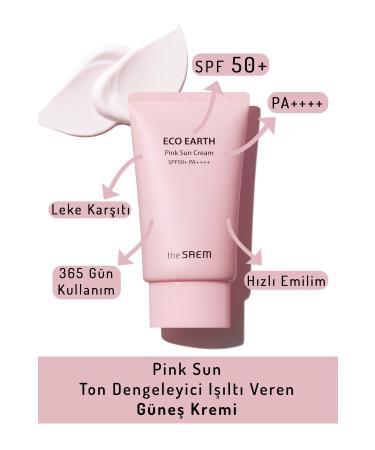 The Saem Tone Balancing Radiant Sunscreen 50g - Eco Earth Pink Sun Cream SPF 50+ & PA++++