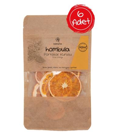 by banurca Hombula Dried Orange 50gr X 6 Pieces | Does Not Contain Added Sugar Additives or Preservatives.