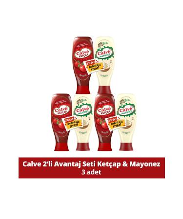 Calve Ketchup 600 G Mayonnaise Reduced Fat 540 G Set of 2 X3 Pieces