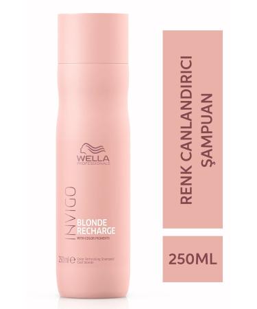 wella professionals invigo blonde recharge purple chromatic rim blonde color finishing shampoo 250 ml
