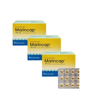 Marincap Omega-3 Fish Oil 500 Mg 60 Capsules 3 Pieces