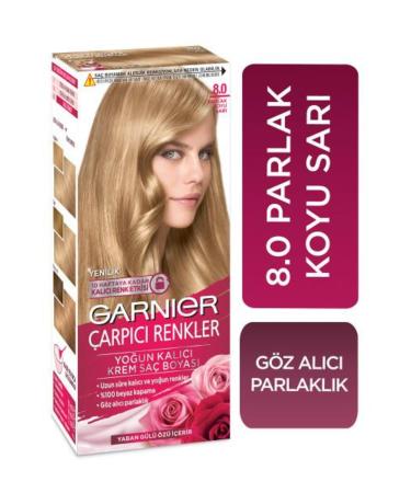 Garnier Striking Colors Hair Dye Cream - 8.0 Bright Dark Blonde - Buy Online on GoSupps.com