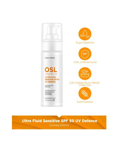 OSL Omega Skin Lab Ultrafluid Sensitive Spf50 50 ml (FOR DRY SENSITIVE AND ALLERGIC SKIN) - Buy Online on GoSupps.com