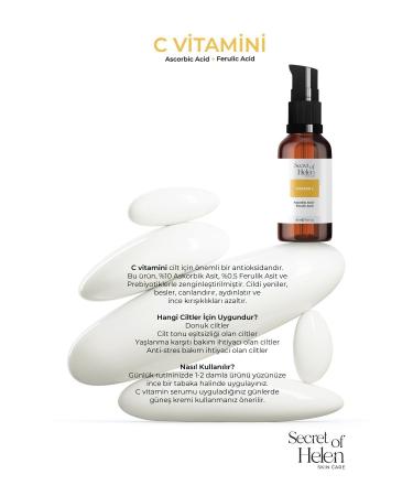 Secret of Helen Vitamin C Serum 30 ml |Brightening & Tone Equalizing & Revitalizing| Ascorbic Acid Ferulic Acid - Buy Online on GoSupps.com