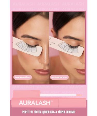 AURALASH Nourishing Strengthening Eyebrow & Eyelash Serum Containing Peptide and Biotin - Buy Online on GoSupps.com