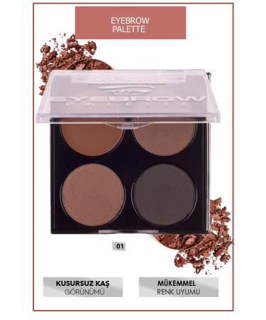 Lollis Eyebrow Palette 01 / Eyebrow Shadow Palette 01 - Buy Online on GoSupps.com