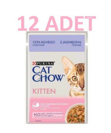 Cat Chow Cat Chow Kitten Lamb Meat Pouch 85 Gr X 12 Pieces