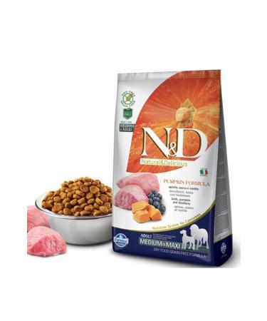 N & D Pumpkin Grain-Free Lamb and Blueberry Medium and Large Breed Adult Dog Dry Food 12 Kg