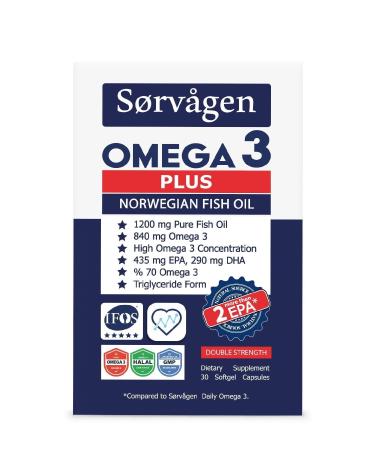 Sorvagen Plus 1200 mg Norwegian Fish Oil 30 Capsules (For Heart*)