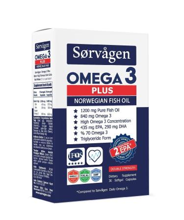 Sorvagen Plus 1200 mg Norwegian Fish Oil 30 Capsules (For Heart*) - Buy Online on GoSupps.com