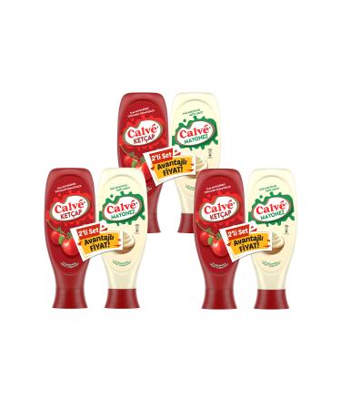 Calve Ketchup 600 G Mayonnaise Reduced Fat 540 G Set of 2 X3 Pieces - Buy Online on GoSupps.com