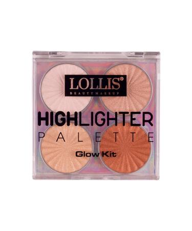 Lollis Highlighter Palette Glow Kit / Illuminating Palette Glow Kit - Buy Online on GoSupps.com