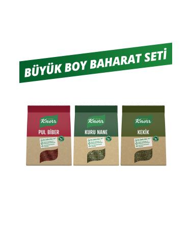 Knorr 3-Piece Economical Large Spice Pack Red Pepper 200gr Mint 65gr Thyme 55gr