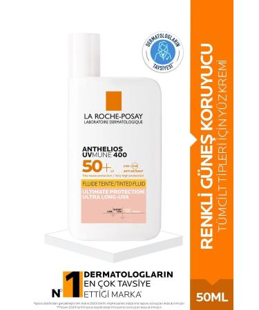 La Roche Posay Anthelios Uvmune400 Invisible Fluid - Tinted Face Sunscreen SPF50+ 50ml