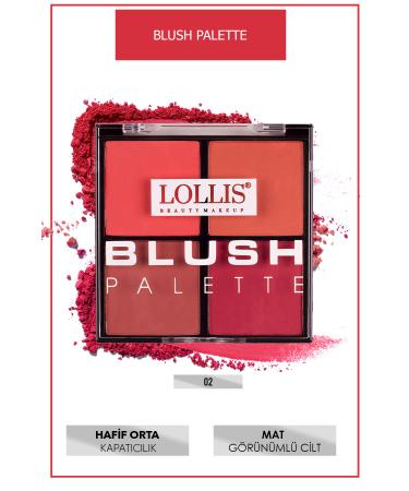 Lollis Blush Palette 4 Colors 02 Blush Palette 02 - Buy Online on GoSupps.com