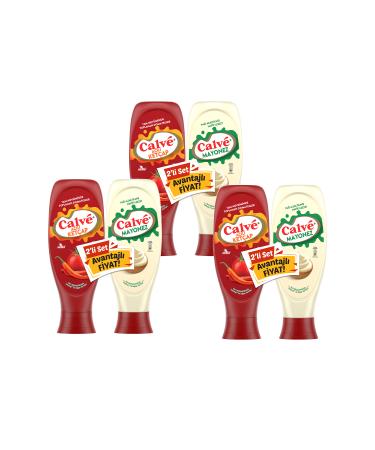 Calve Spicy Ketchup 610 G Mayonnaise Reduced Fat 540 G Set of 2 X3 Pieces - Buy Online on GoSupps.com