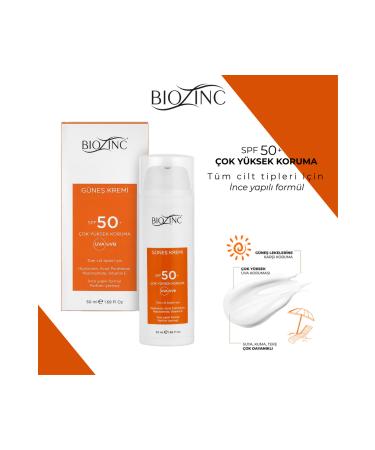 biozinc Sun Cream Spf 50+ Very High Protection