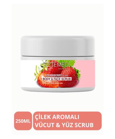 ESTEMED Body & Face Peeling Strawberry & Body&Face Scrub Strawberry Scent 250ml