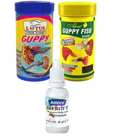 Lotus Guppy Granules 100ml Guppy Fish Granules 100ml Ahm Box Fish Food Multivitamin