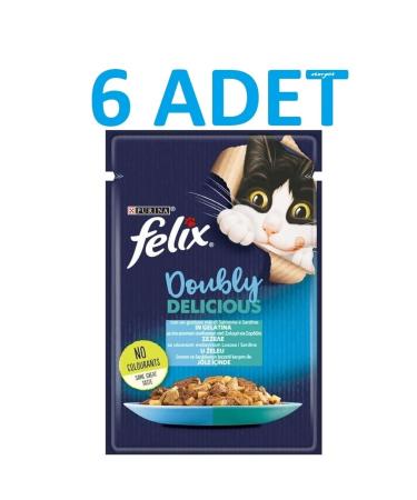 FELIX Felix Double Flavor Salmon Sardine Fresh Food 85g X 6 Pieces