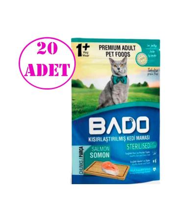 Bado Sterilized Salmon Cat Wet Food 85 gr 20 Pieces