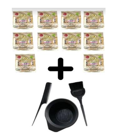 Princess rose scented hair removal powder bath herb 150 gr X 10 pieces + dye set