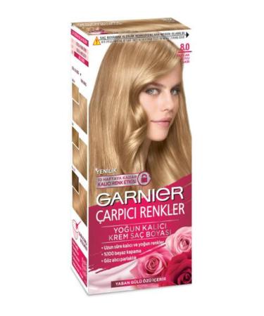 Garnier Striking Colors Hair Dye Cream - 8.0 Bright Dark Blonde