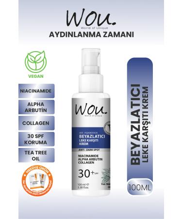 WOU World of Unique Wou Anti-Stain Whitening Cream Spf30 100 ml
