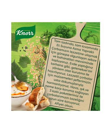 Knorr Ezogelin Soup 74g X3 Grape Leaves Soup in Meat Broth 75g X3 Almond Chicken Soup 75g X3 - Buy Online on GoSupps.com