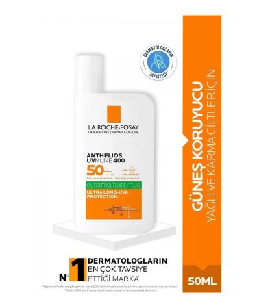 La Roche Posay Anthelios Uvmune 400 Spf50+ Oil Control Fluid Face Sun Cream 50 ml