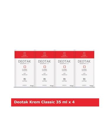 Deotak Cream Deodorant Classic 35 ml x 4 pieces