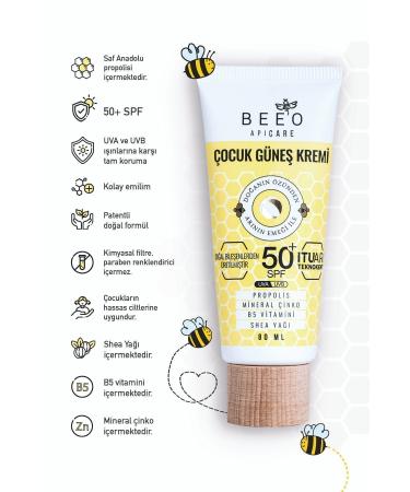 BEE'O Propolis Children's Sun Cream 50 Spf 80 ml - Buy Online on GoSupps.com