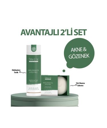 Thalia Acne & Pore Tightening Marjoram and Tea Tree Oil 2-Piece Skin Care Set