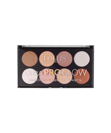 Lollis 8 Color Highlighter Palette Ultra Pro Glow Professional Highlighter Palette - Buy Online on GoSupps.com